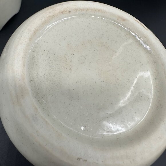 Vintage Potpourri Wax Warmer Heart Cutouts Blue Bow Goose 1980s Ceramic Cottage - Picture 10 of 11